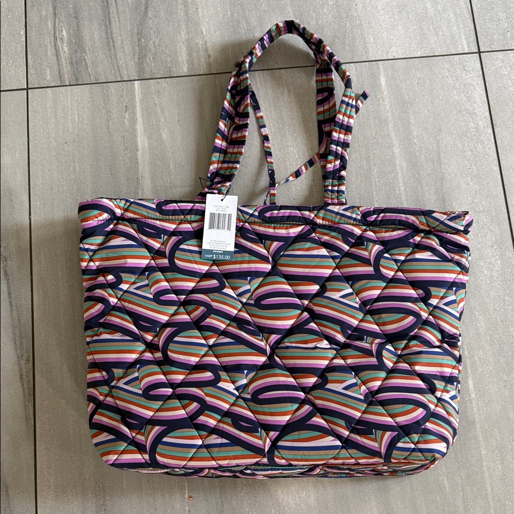 Colorful Quilted Vera Bradley East West Tote